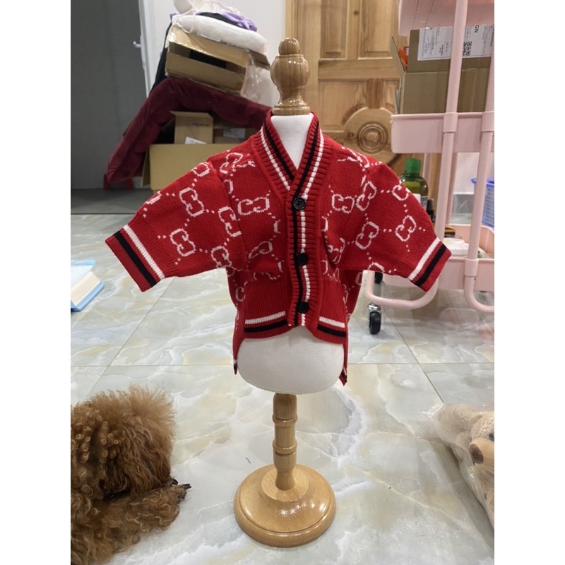 Áo len Cardigan cho thú cưng