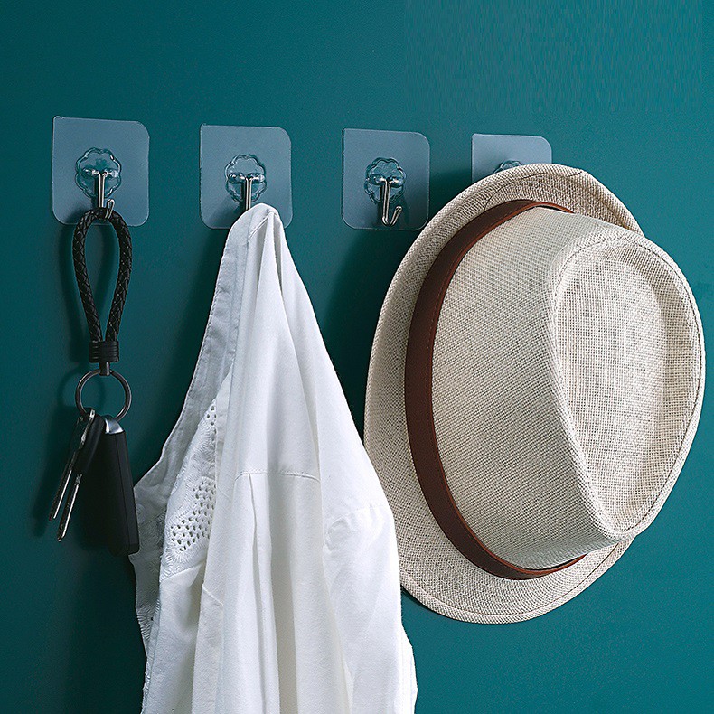 Móc dán tường siêu dính trong suốt - Móc dán tường siêu dính tiện lợi