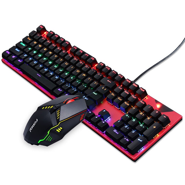 Bàn Phím Cơ Và Chuột Chơi Game Có Dây Forev FvQ609