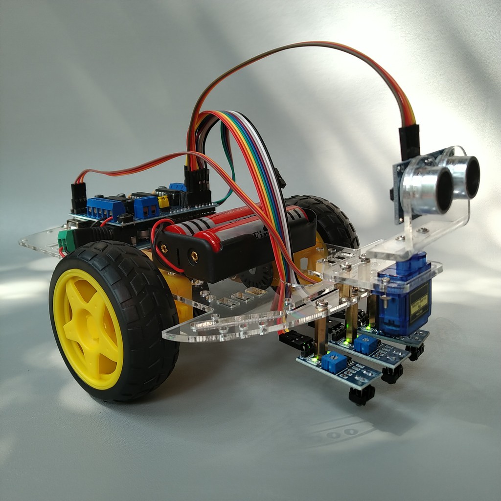 [Carkit 6] Bộ xe Arduino DIY - Dò line, Tránh vật cản, Điều khiển từ xa