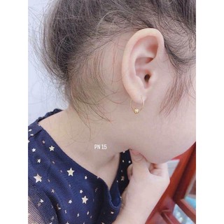 Bông Tai Vàng Dáng Tròn Bi Cho Bé - Bông Tai Quốc Dân Cho Gái yêu - Trang sức Vàng Bạc Hoà Thảo HTJ