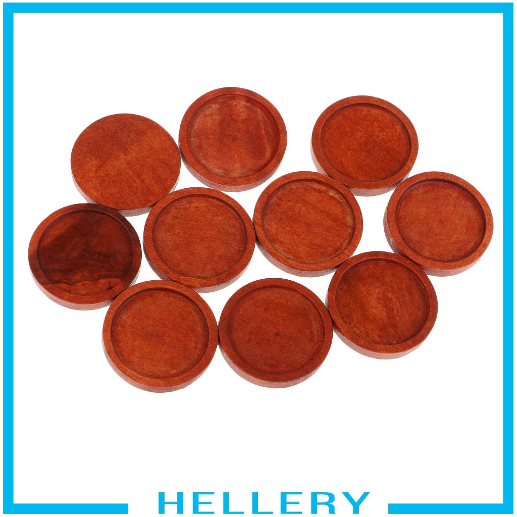 Set 10 phụ kiện đế tròn trống bằng gỗ dùng làm trang sức DIY