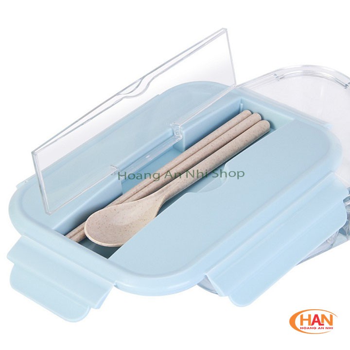 Bộ hộp cơm văn phòng: hộp 3 ngăn 1000ml/ hộp 1 ngăn 680ml/ Túi/ Tặng kèm bộ muổng đũa