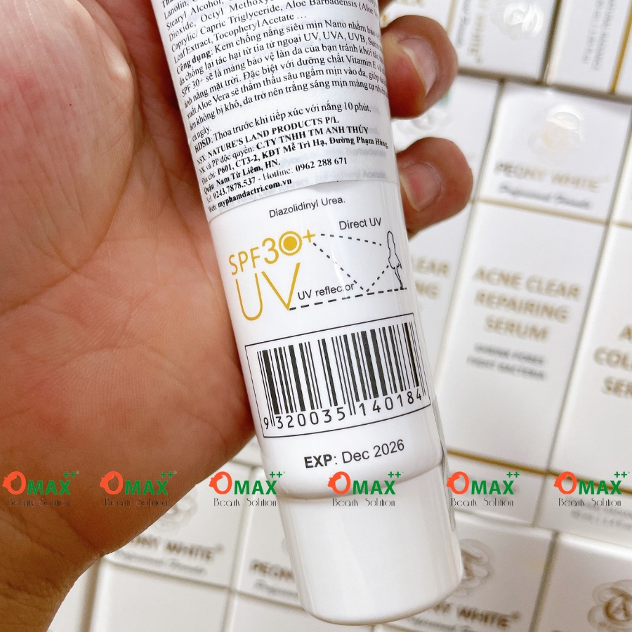 KEM CHỐNG NẮNG PEONY WHITE NANO 60ml - SIÊU MỊN - SIÊU CHỐNG NẮNG - GIÚP CÂN BẰNG DA SPF 30+