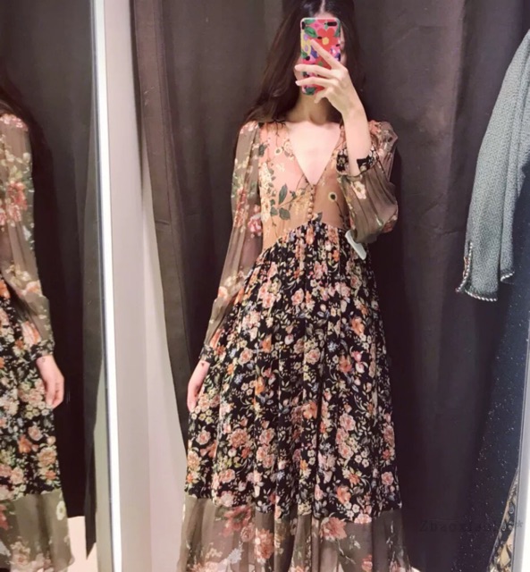 Váy MIDI cổ điển vô cùng sang Ảnh thật ở cuối