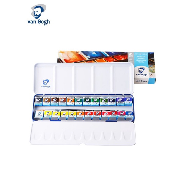 |SẴN| MÀU NƯỚC VAN GOGH - 12, 15, 18, 24, 36 MÀU - HỘP NHỰA, HỘP THIẾC