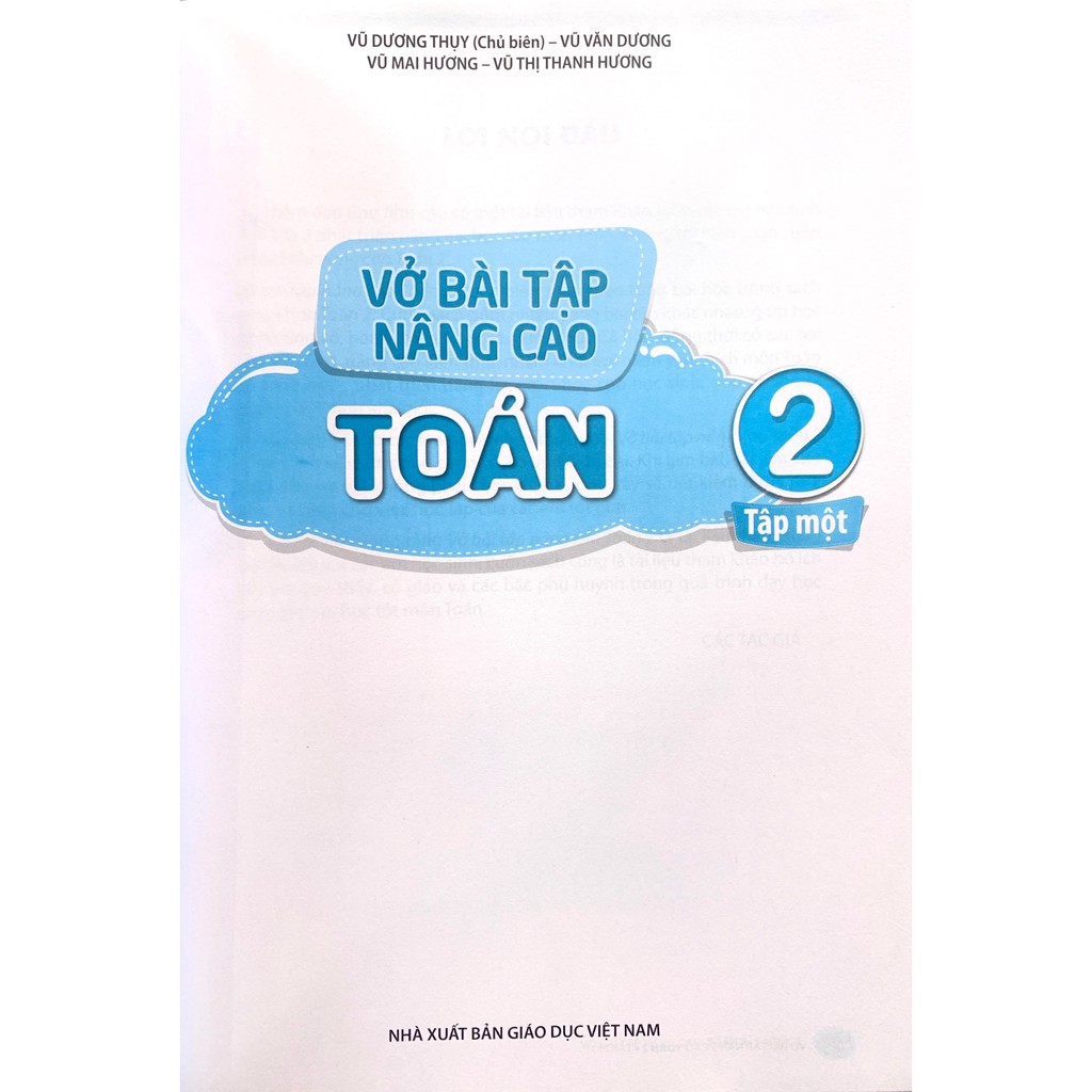 Sách - Vở bài tập nâng cao Toán 2 tập một