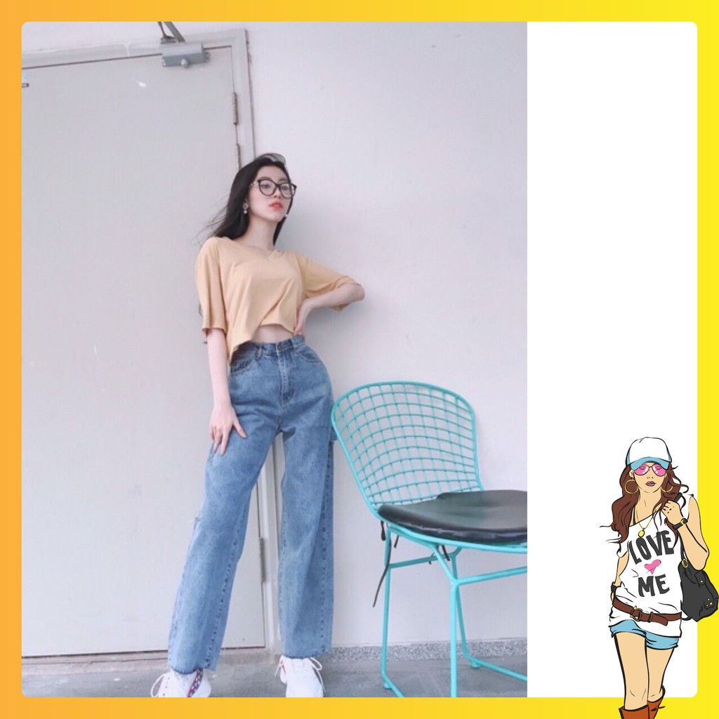 Áo Croptop 🎁Áo Thun nữ cổ tim 🎁Freesize-Form Rộng-Chất Liệu Tici Mềm Mại-Thoáng Mát cực kỳ xinh xắn Mã ACR02 | BigBuy360 - bigbuy360.vn