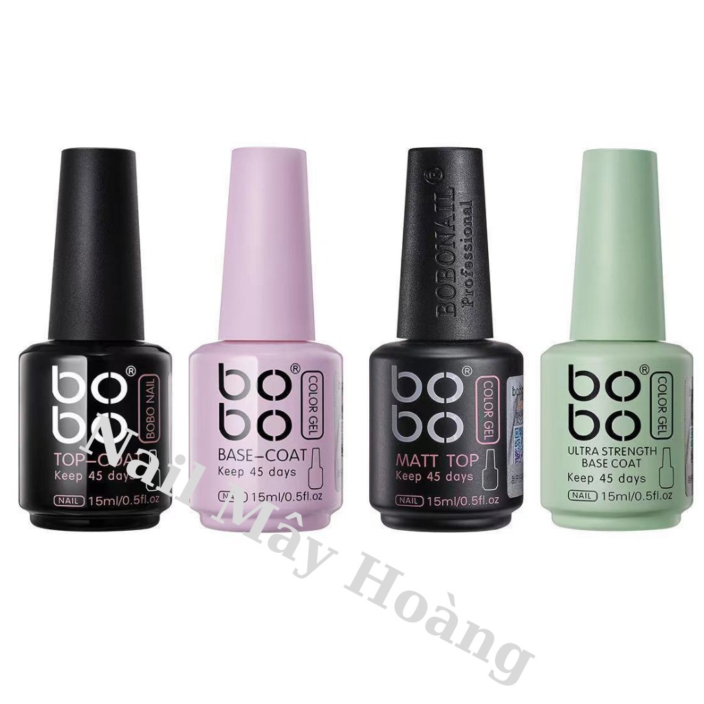 Base top Bobo - gel liên kết, top phủ bóng, cứng móng, top lì chính hãng