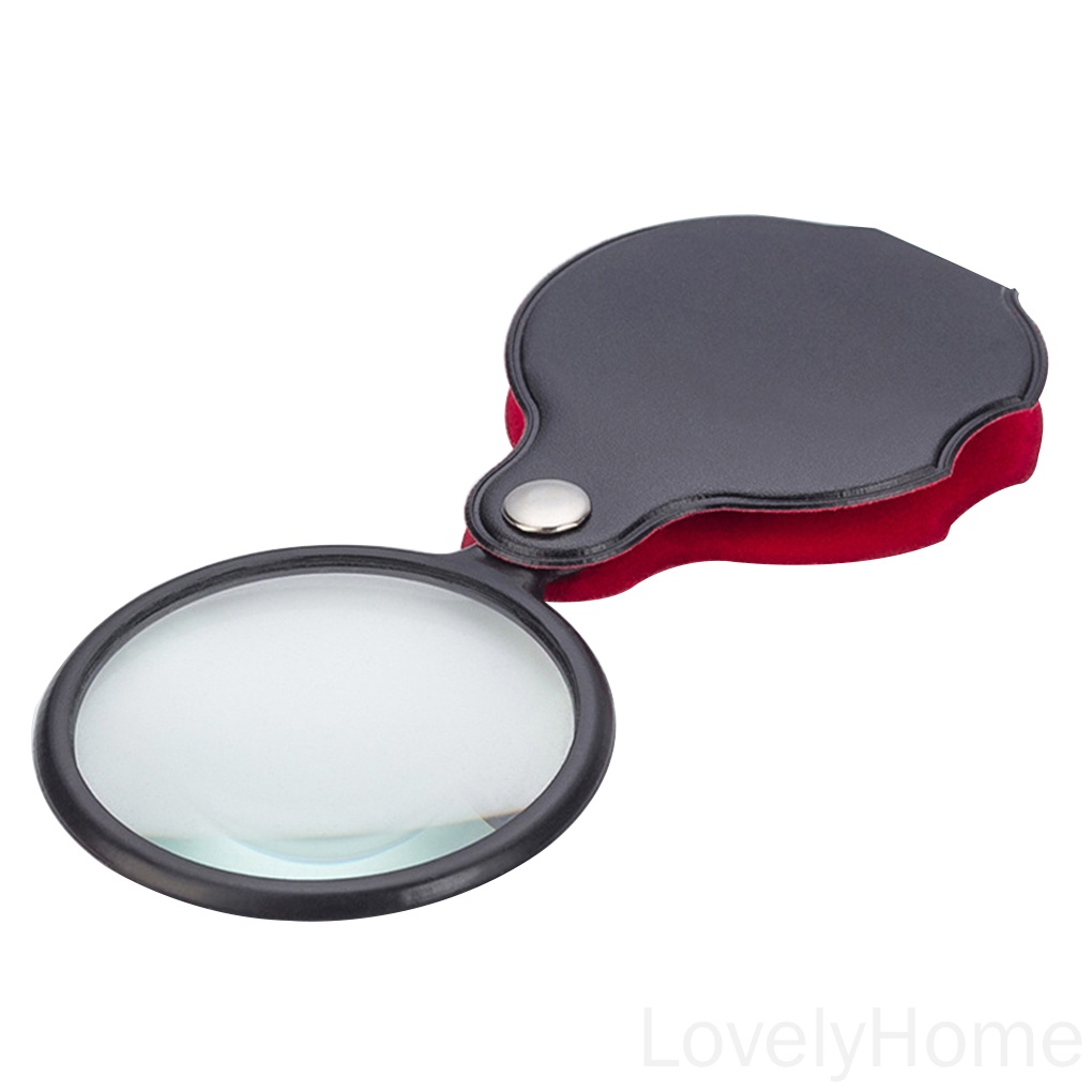 Kính Lúp Mini Bỏ Túi Phóng Đại 8x 50mm Màu Ngẫu Nhiên