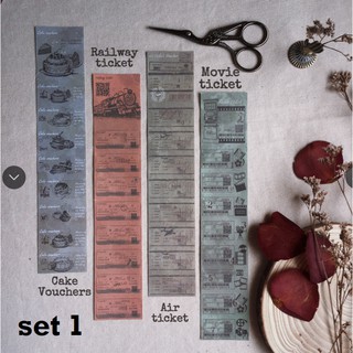 Sticker dải retro ticket - Room17vn