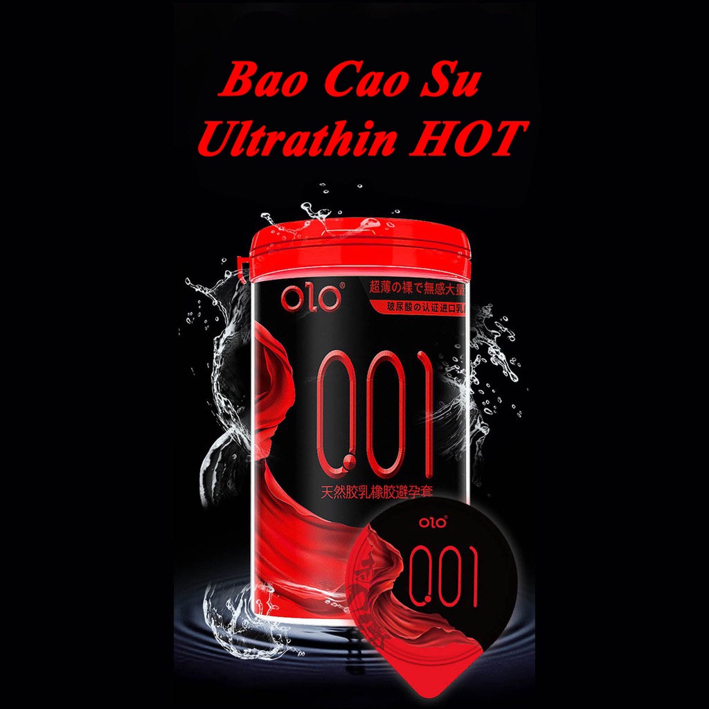 Bao Cao Su OLO 001 Cao Cấp Siêu Mỏng Dẫn Nhiệt Ultrathin HOT Bao Cao Su Kéo Dài Thời GIan Hộp 10 BCS