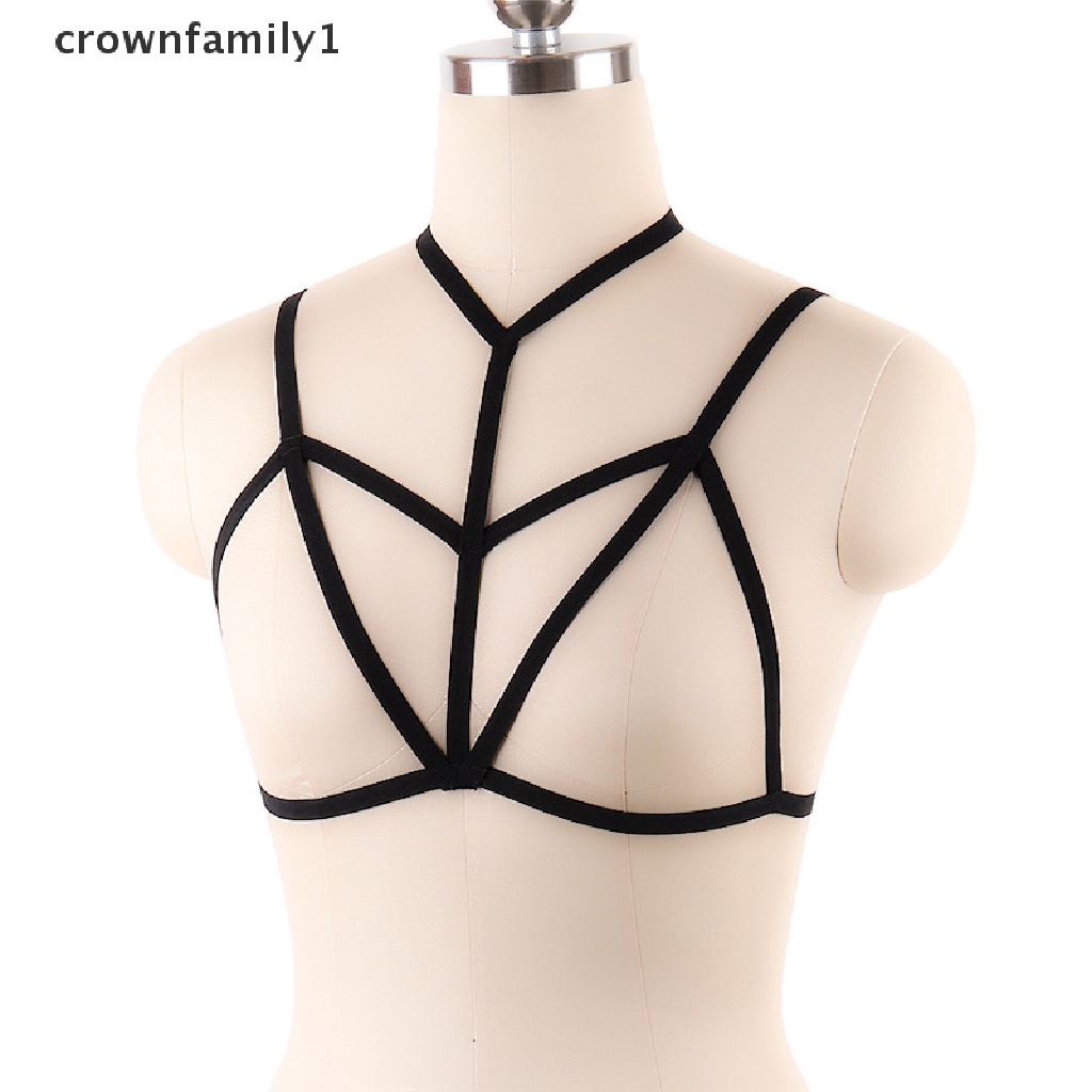 [crownfamily1] Áo ngực Không Gọng Co Giãn Màu Đen Gợi Cảm