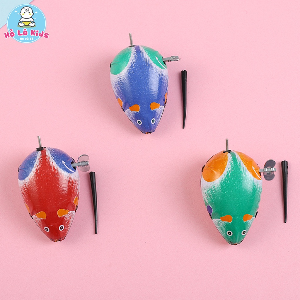 Chuột vặn cót bằng kim loại đồ chơi cho bé Hồ Lô Kids