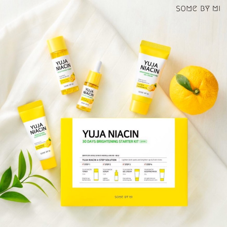 Bộ Kit Dưỡng Trắng Sáng Da, Mờ Thâm Some By Mi Yuja Niacin 30 Days Brightening Starter Kit (4 Món)