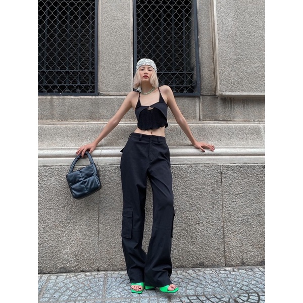 Black Chic Pants - Quần Kaki ống suông rộng túi hộp - Thiết kế bởi Iamcoco.official