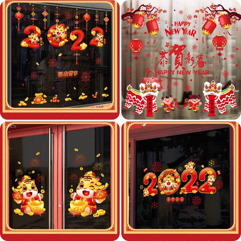 Decal Tết 2022, Noel, tranh dán tường nhiều mẫu tổng hợp, trang trí | BigBuy360 - bigbuy360.vn