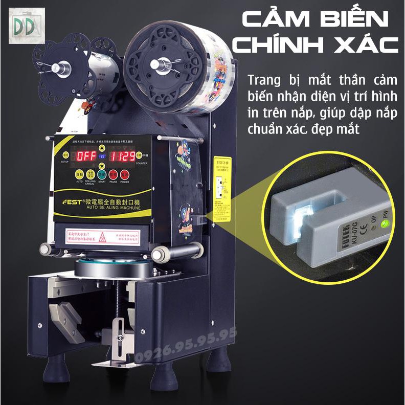 Máy Dập Nắp Cốc Tự Động FEST RC95 - MÁY ÉP NẮP LY NHỰA - MÁY MÓC THIẾT BỊ PHA CHẾ TRÀ SỮA , TRÀ CHANH