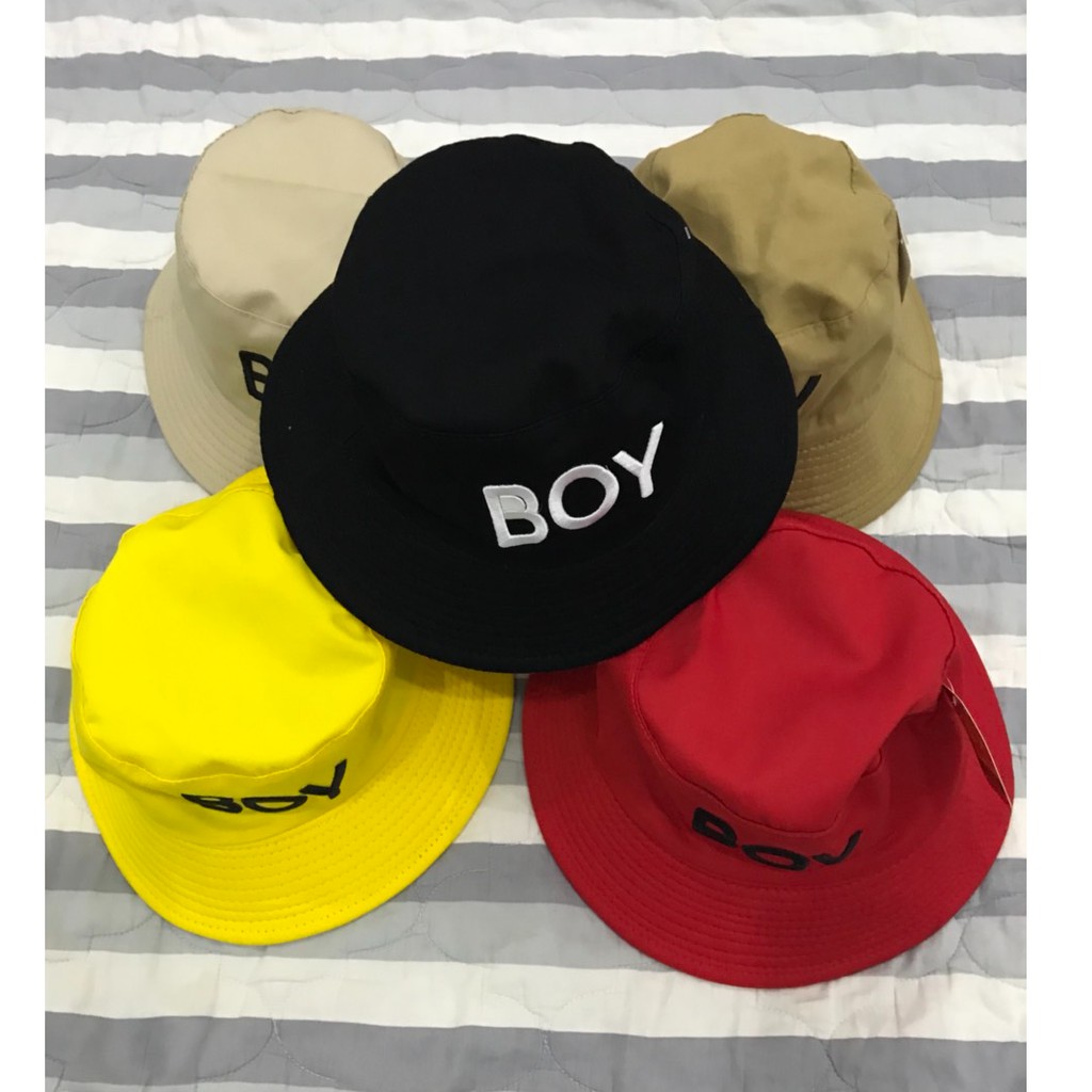 Mũ bucket hoạ tiết chữ thêu cho nam và nữ Boy