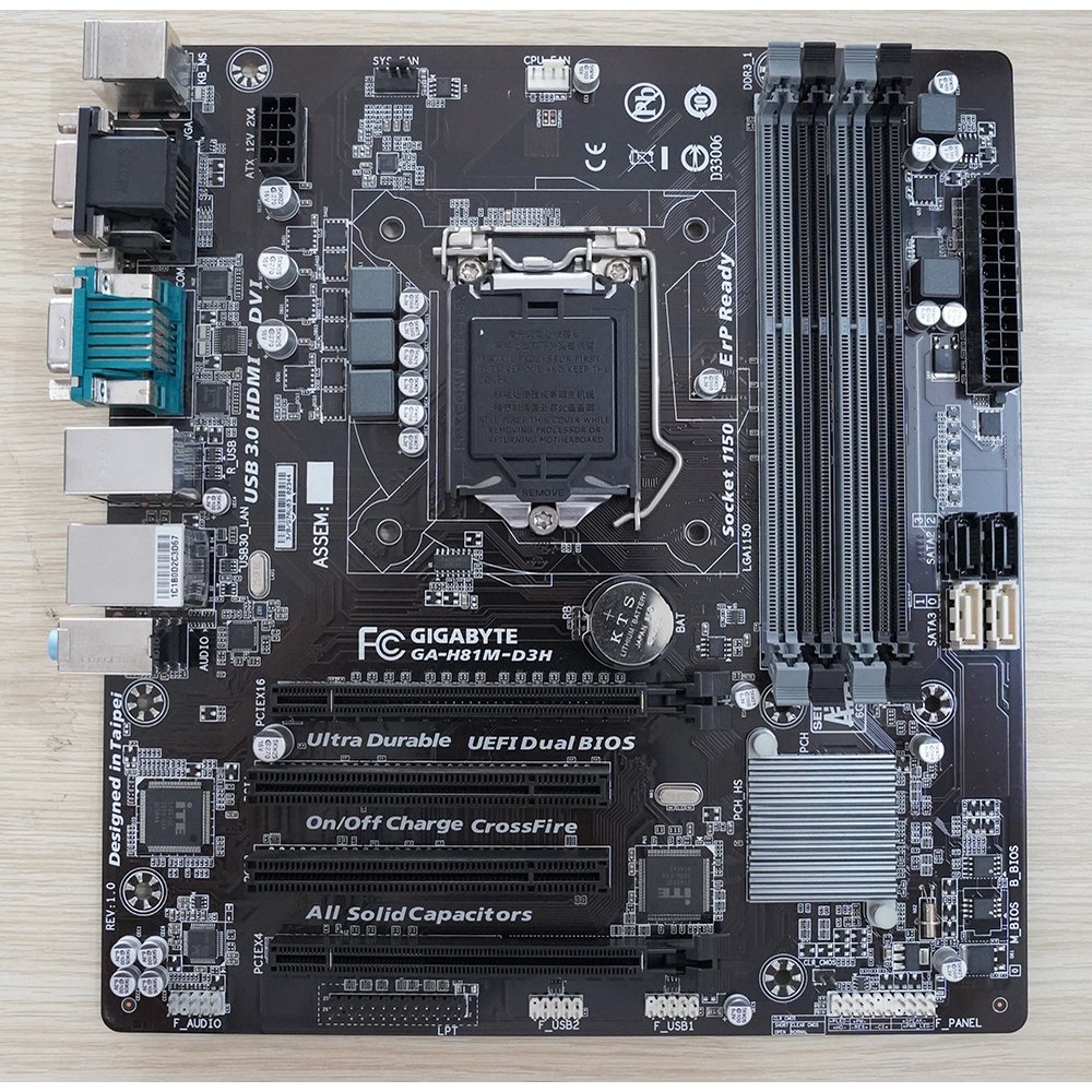 [Mã 254ELSALE giảm 7% đơn 300K] MAINBOARD GIGABYTE H81 - D3H 4 KHE RAM full cổng sạch đẹp