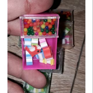 Set 1 hộp gôm tẩy mini và hạt nở hình tủ lạnh 2 trong 1