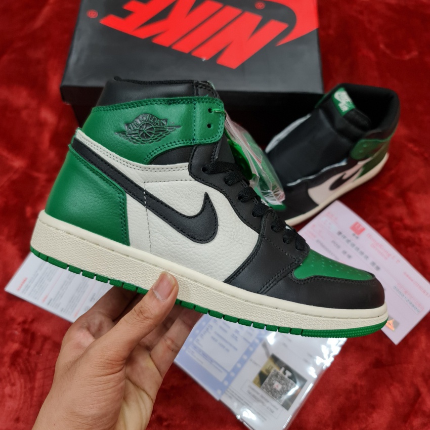 Giày Jordan 1 High Pin Green 1.0 Xanh Lá Cổ Cao Nam Nữ