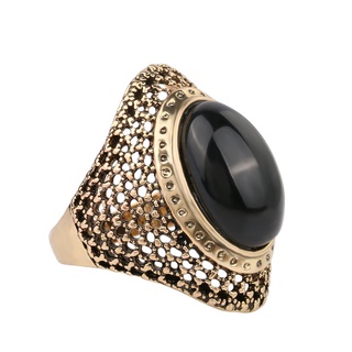 Nhẫn Chạm Khắc Hình Oval Phong Cách Cổ Điển