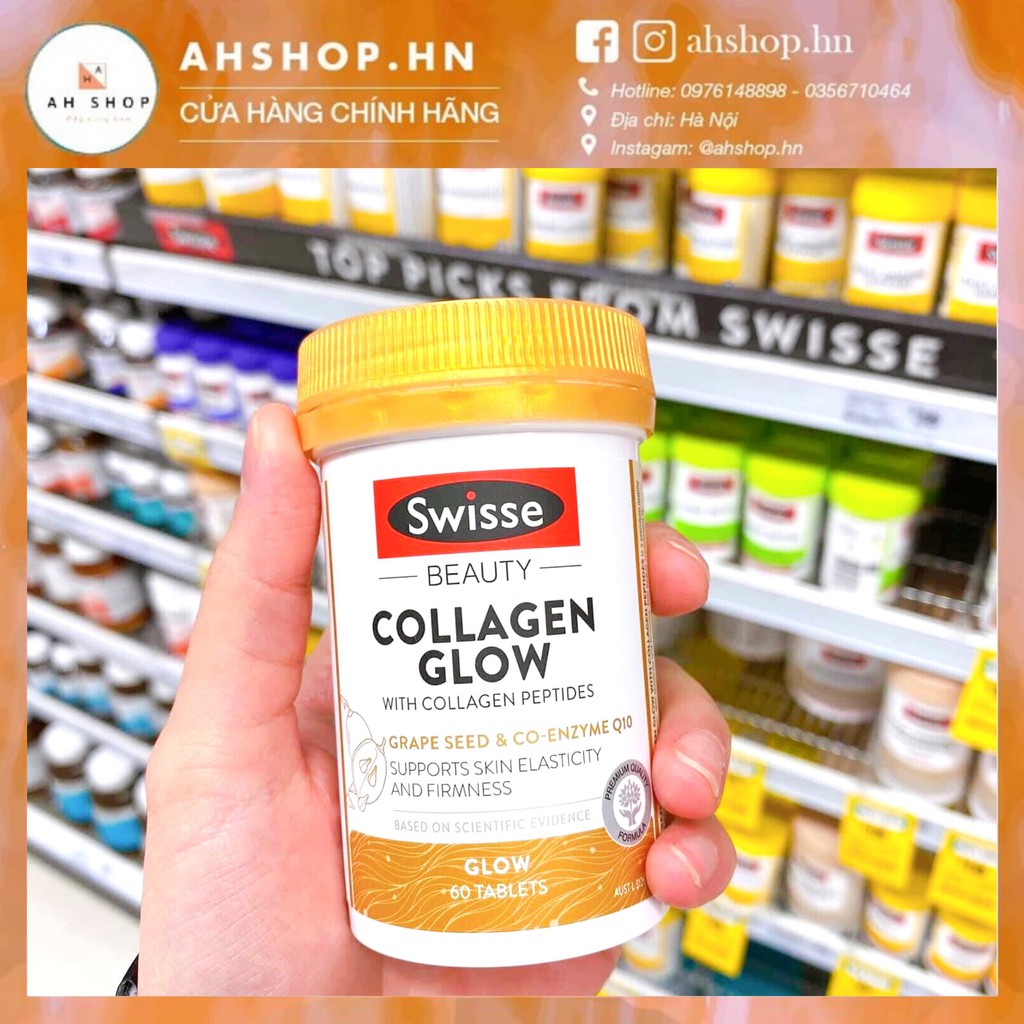 Viên Uống Bổ Sung Collagen Glow Úc - hộp 60 viên