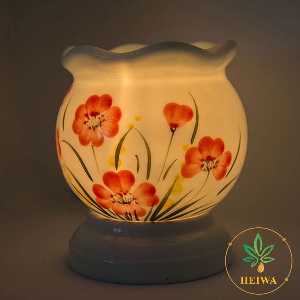 Đèn xông tinh dầu gốm sứ thấu quang thương hiệu HEIWA đuổi muỗi,thơm phòng
