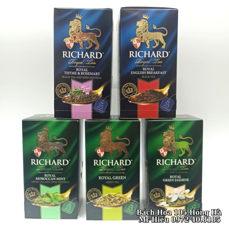 [T3/2023] Trà Richard Royal Tea hộp giấy 25 gói