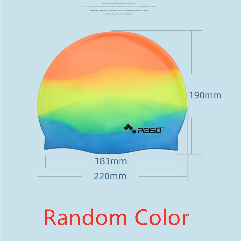 Mũ Bơi Silicone Co Giãn Thoải Mái Màu Sắc Ngẫu Nhiên Phong Cách Thể Thao Cho Nam Và Nữ