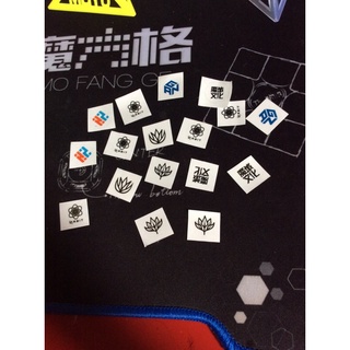 Sticker Logo dán rubik trong suốt các loại