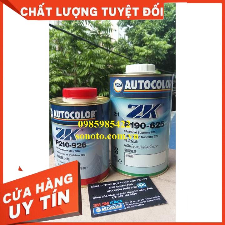 Dầu bóng cao cấp Nexa Autocolor P190 - 625 bộ đầy đủ 1.5 Lít cả đóng rắn (Cứng) ( Sơn oto xe máy )