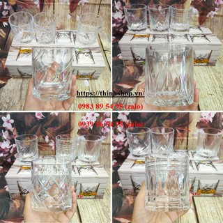 Bộ 4 ly thủy tinh cao cấp - ly thủy tinh thấp