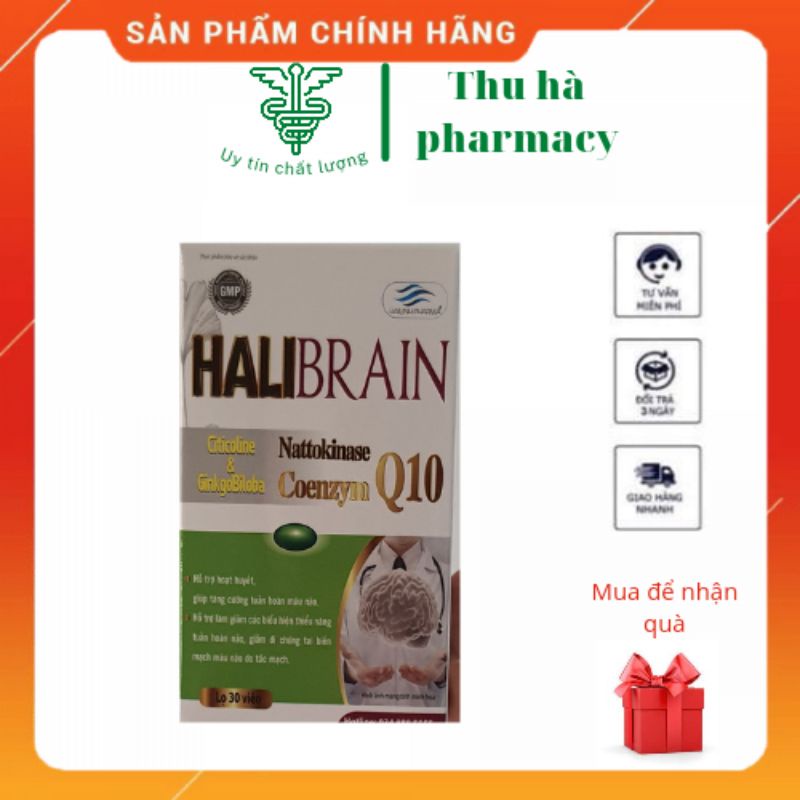 [ CHÍNH HÃNG ] Viên uống bổ não HALIBRAIN GINKO 120mg giúp tăng cường trí nhớ, tăng tuần hoàn máu não