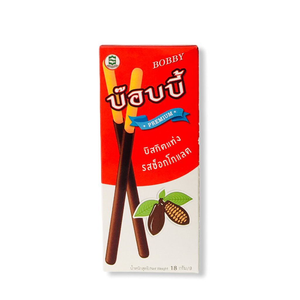 Bánh que kem socola BOBBY 18gr - màu đỏ - bánh que Thái Lan - Chocolate biscuit stick