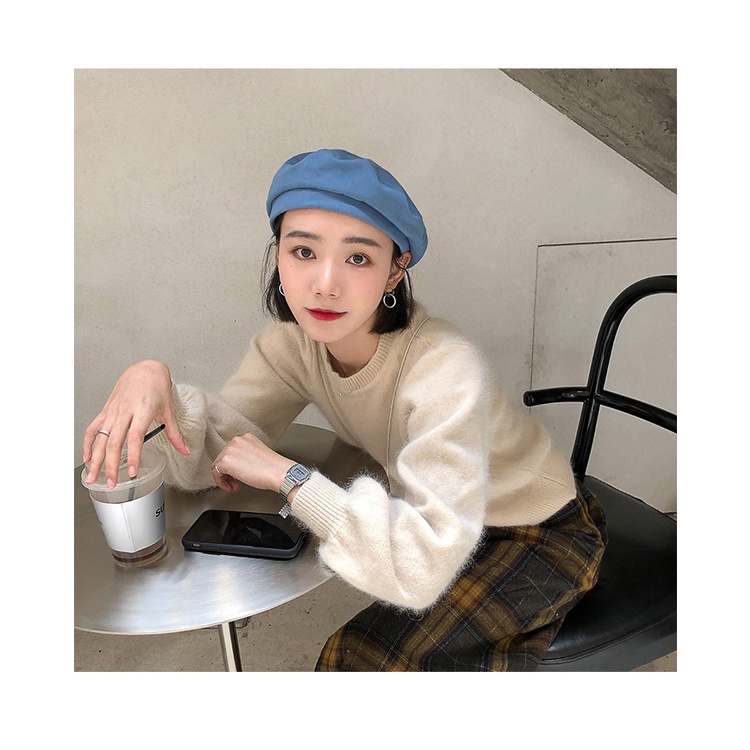 Mũ beret chất vải mỏng phong cách Hàn Quốc cổ điển thời trang hè cho nữ