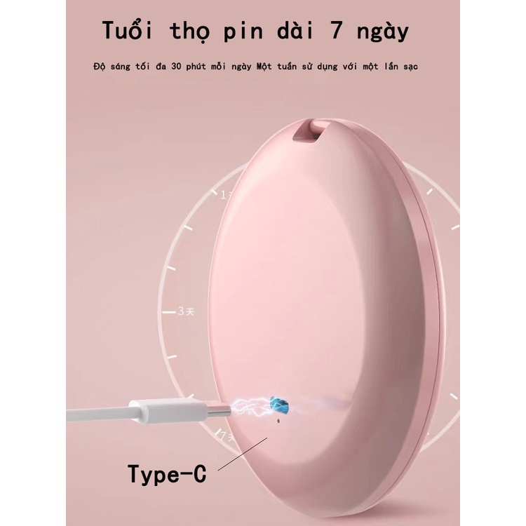 Gương trang điểm đèn led gấp gọn 2 mặt Có nút cảm ứng LED Phóng to lên 2 lần