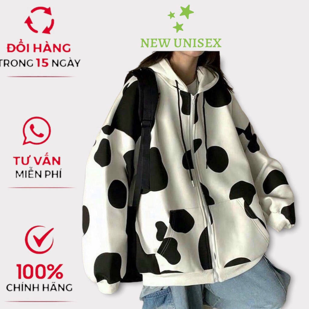 Áo Khoác Bò Sữa có dây kéo Phong Cách Hàn Quốc - TP [NewUnisex]
