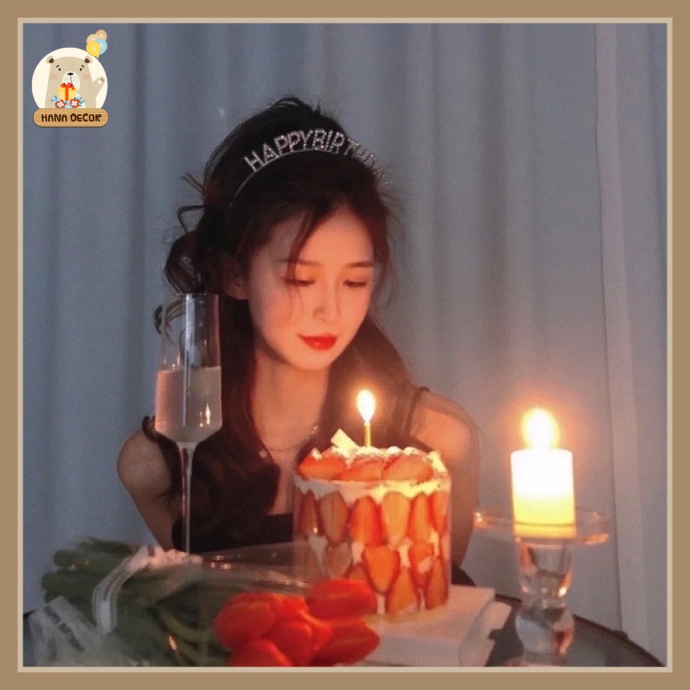 Bờm cài tóc Happy birthday sinh nhật, thôi nôi, liên hoan siêu xinh