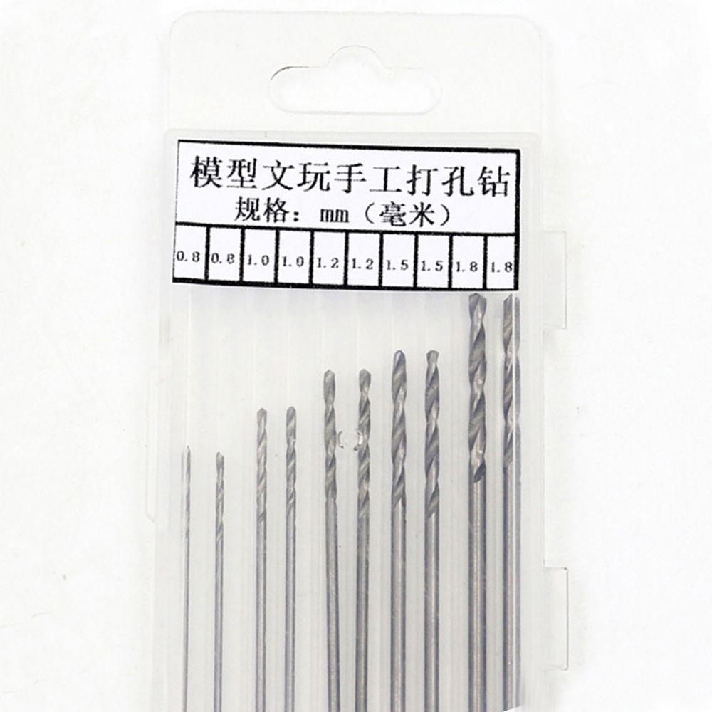 Bộ 10 Mũi Khoan Xoắn Tốc Độ Cao Bằng Thép Dùng Làm Đồ Gỗ