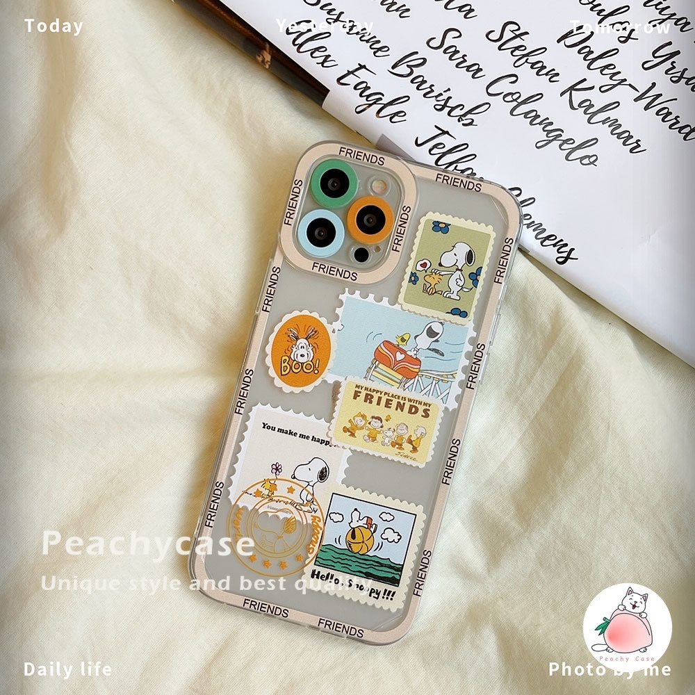 Ốp Điện Thoại TPU Mềm Trong Suốt Chống Sốc In Hình Snoopy Cho Apple iPhone 14 13 11 12 Pro Max X Xs Max Xr 7 8 Plus