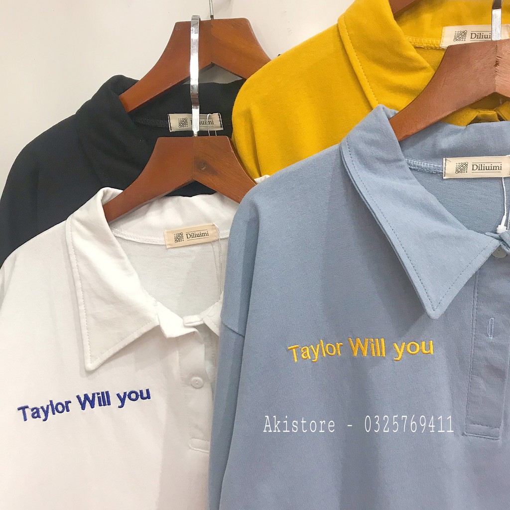 [XẢ HÀNG] Áo Polo Tay Lỡ Taylor Unisex Cho Cả Nam Và Nữ Đẹp Và Thoáng Mát [Akistore]