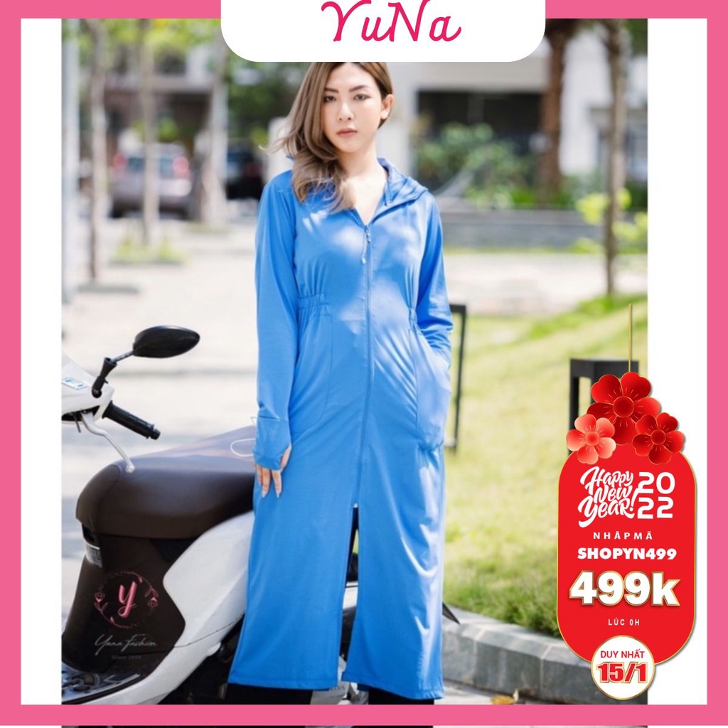 Áo chống nắng toàn thân Yuna  thông hơi vải kim cương siêu mát , phụ kiện thời trang MAIKA