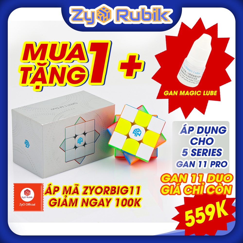 Rubik Gan 11 m pro / Rubik Gan 11 m Duo / Gan 11m Pro 5 phiên bản (Primary, Black, Soft, UV và DUO) - Zyorubik