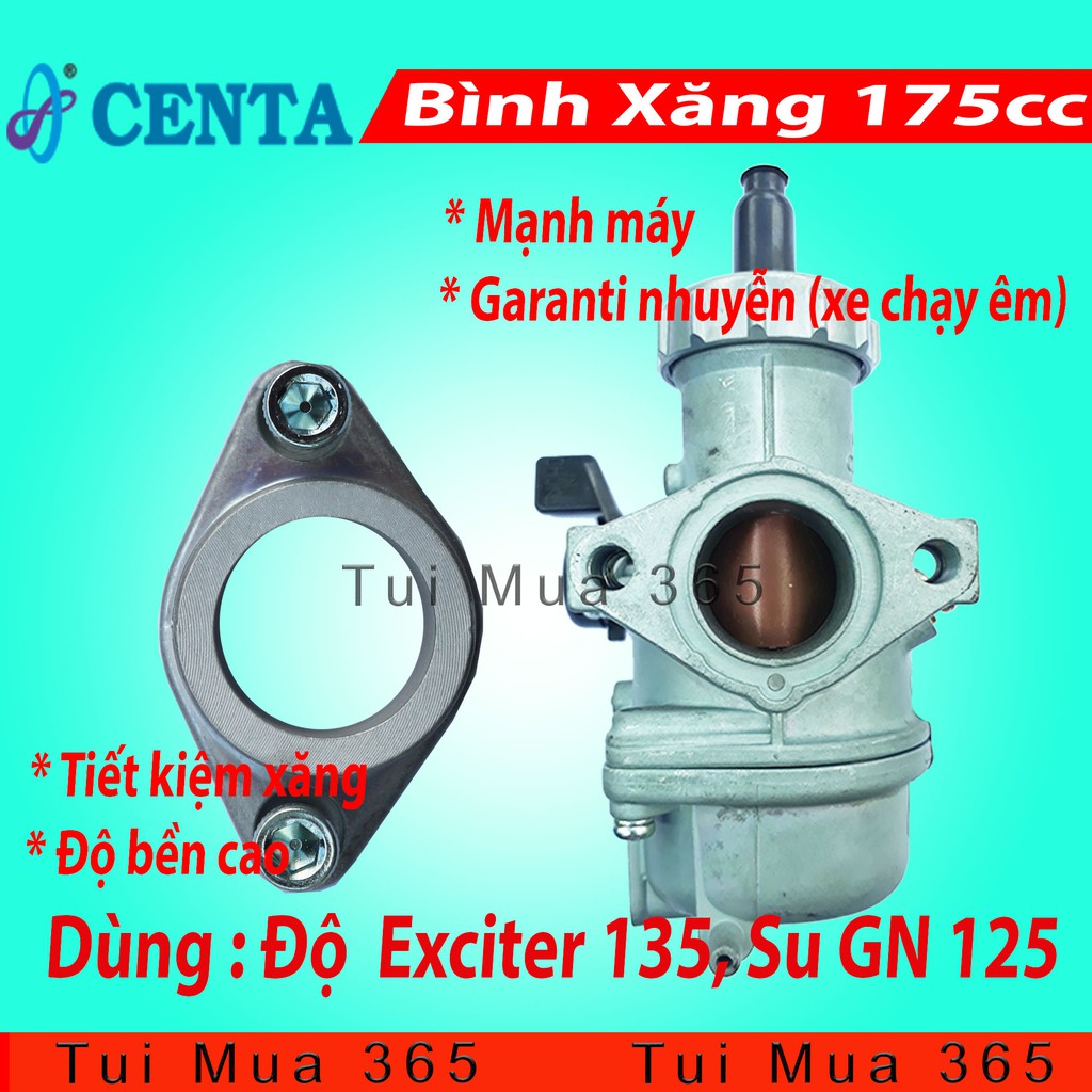 Bình Xăng Con Centa 175 Độ Exciter 135, Su GN 125