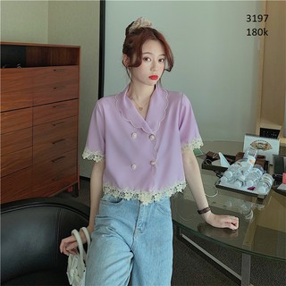 Áo Croptop Viền Ren