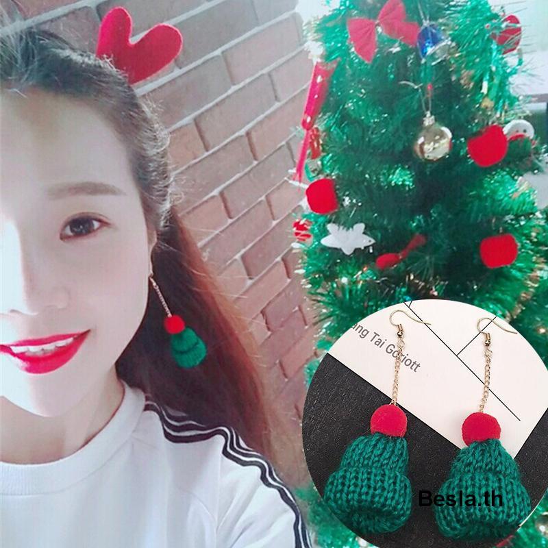 ✨✨Bông Tai Mặt Bóng Len Thu Đông Cá Tính Đa Năng