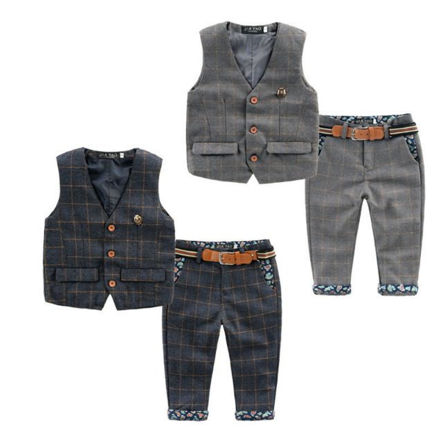 (Combo) Set gile + quần bé trai