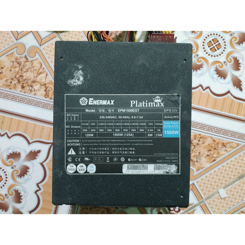 Nguồn Enermax 1500W 80 Plus 80 Plus Platinum